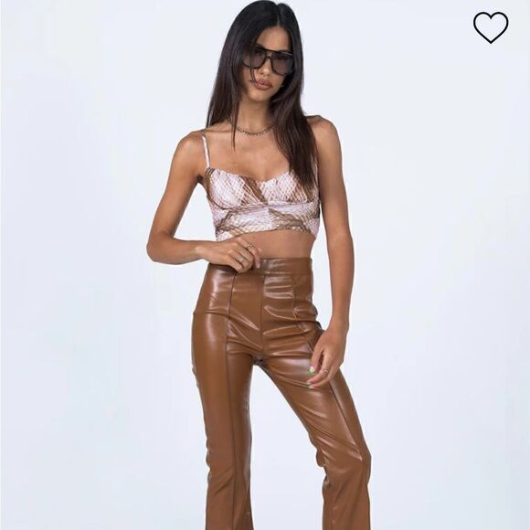 Princess Polly Coraline Top Brown - Picture 2 of 8